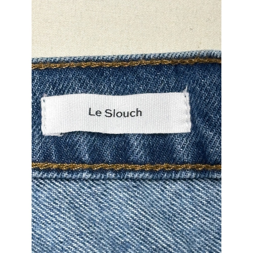 FRAME Le Slouch Straight Leg Paneled Button Fly Jeans Medium Wash Womens 32X32 - Picture 5 of 11